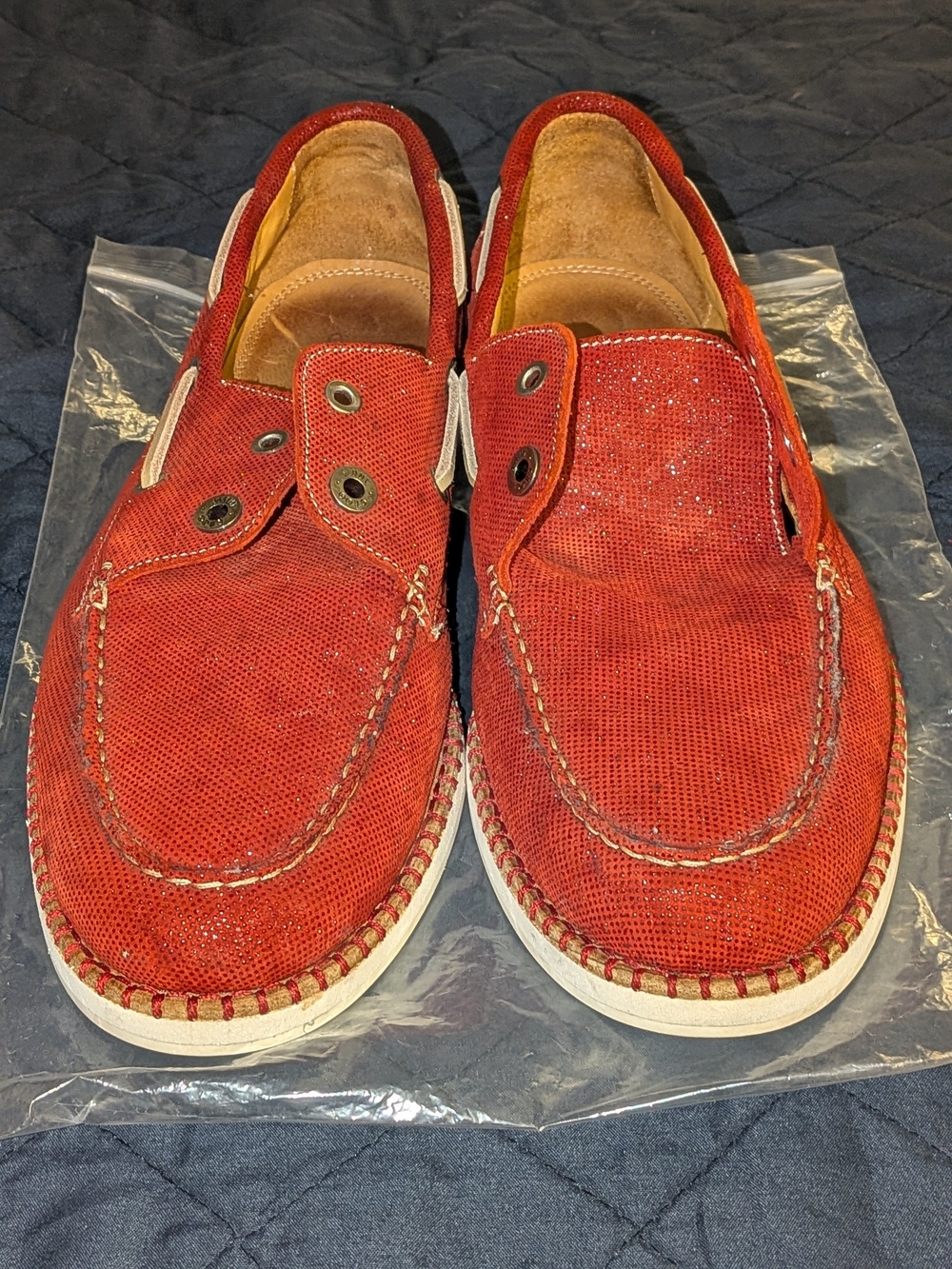 Jimmy Choo Red Men’s Slip-On Boat Shoes